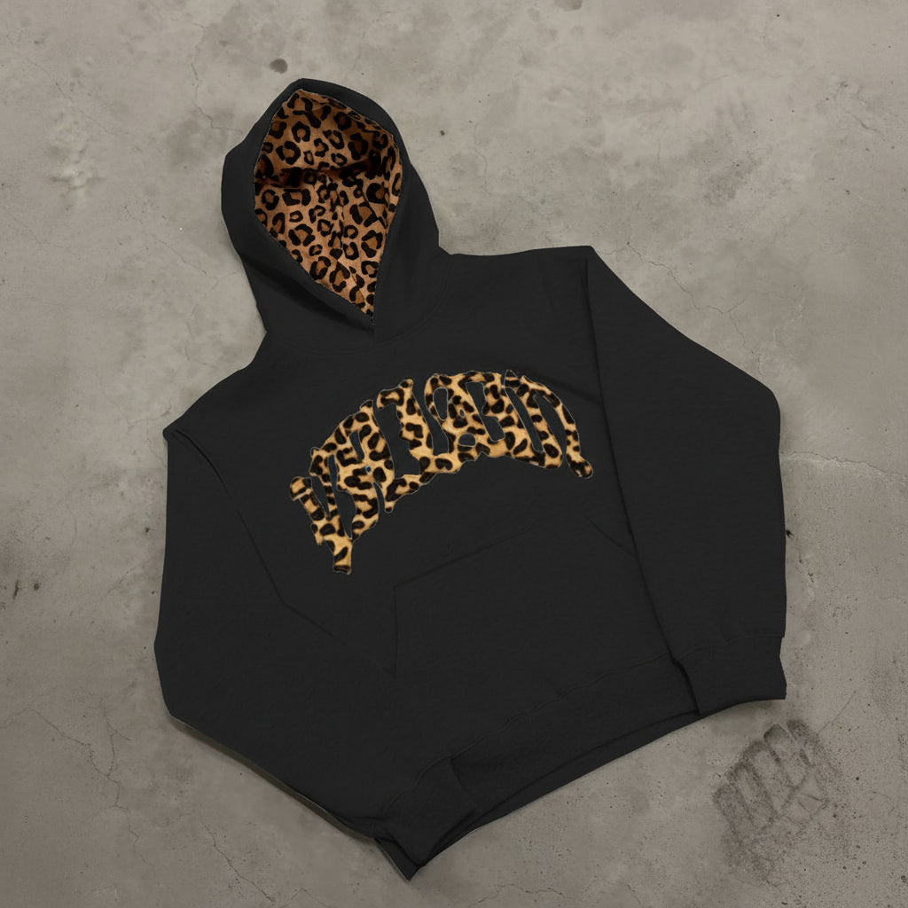 Viral Leopard Embroidery Hoodie Set - 3-Piece Y2K Streetwear