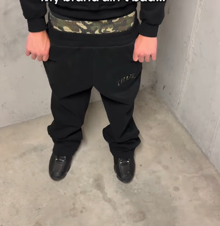 Viral Leopard Embroidery Hoodie Set - 3-Piece Y2K Streetwear