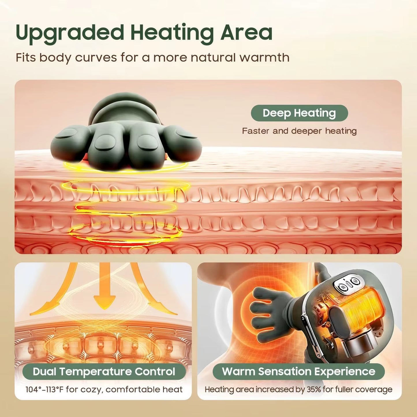 Bionic Finger Neck Shoulder Massager Wireless Neck Cervical Trapezius Kneading Massage Shawl Brushless Motor Neck Massager