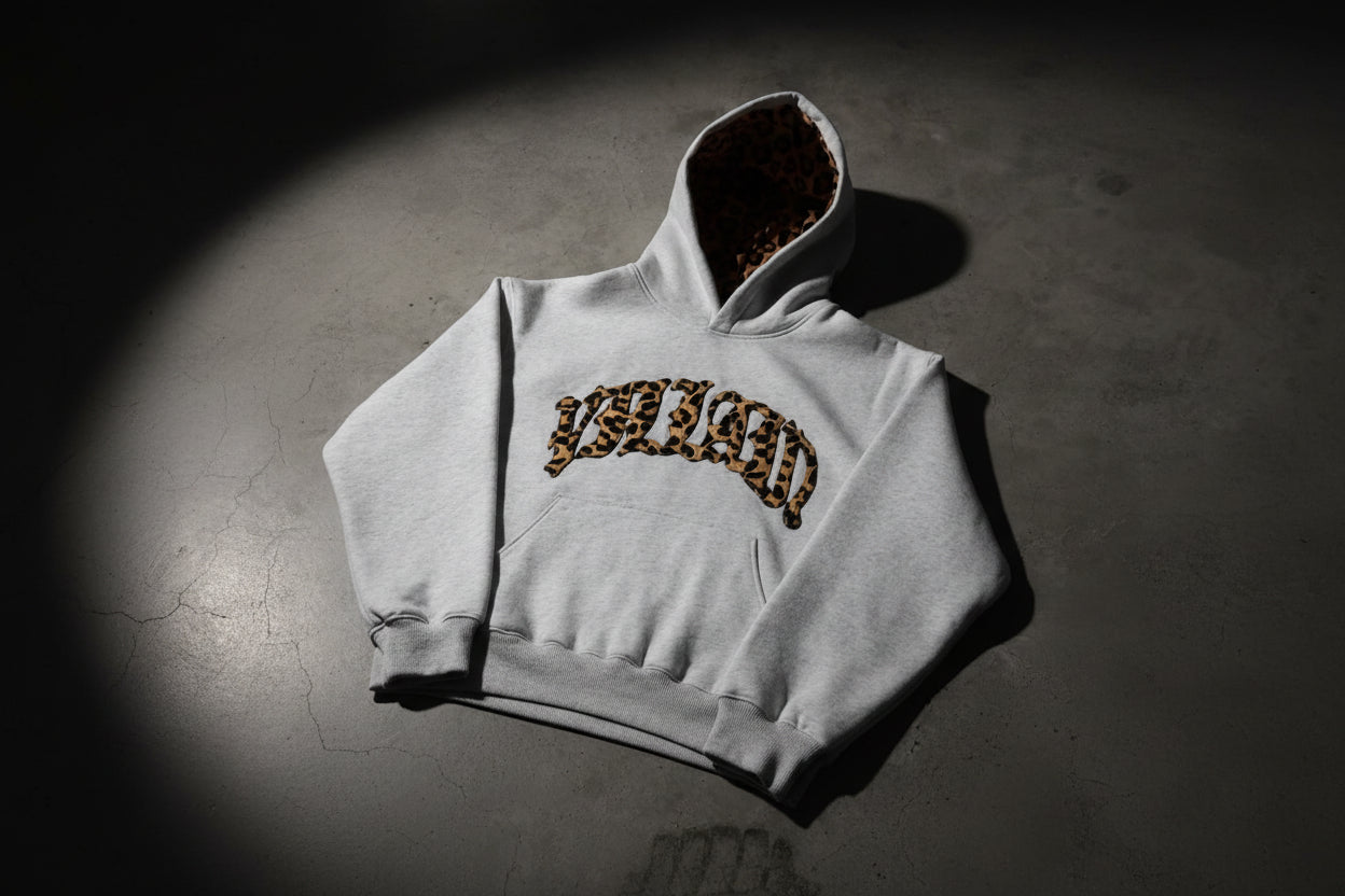 Viral Leopard Embroidery Hoodie Set - 3-Piece Y2K Streetwear