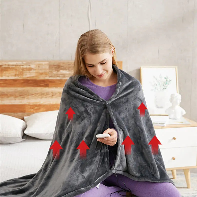 Warmth-on-the-Go: USB Heated Flannel Blanket - Millzgotswaggshop