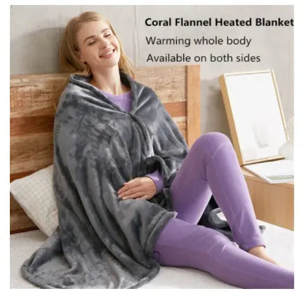 Warmth-on-the-Go: USB Heated Flannel Blanket - Millzgotswaggshop