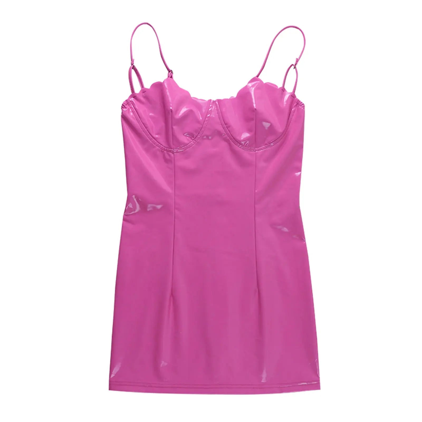 a pink vase with a pink flower in it 