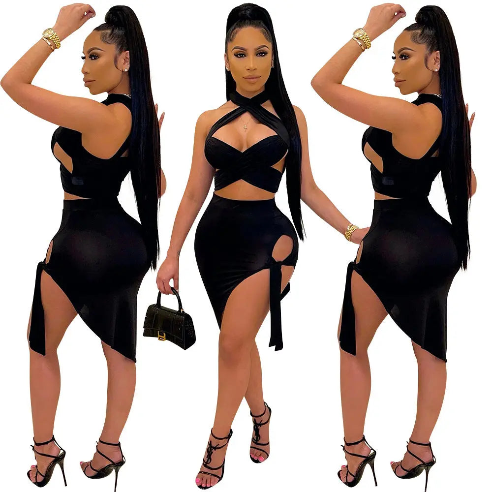 Women's Fashion Sleeveless Skirt Outfit Millzgotswaggshop