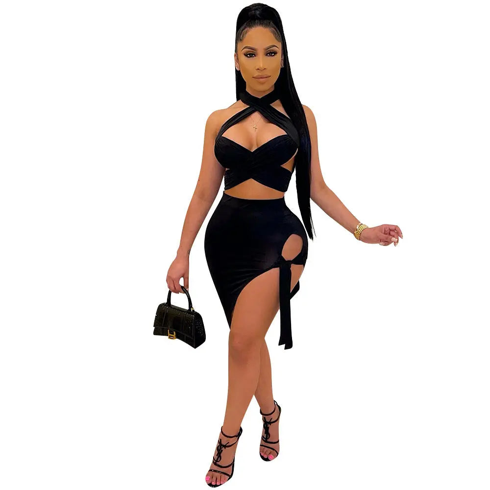 Women's Fashion Sleeveless Skirt Outfit Millzgotswaggshop