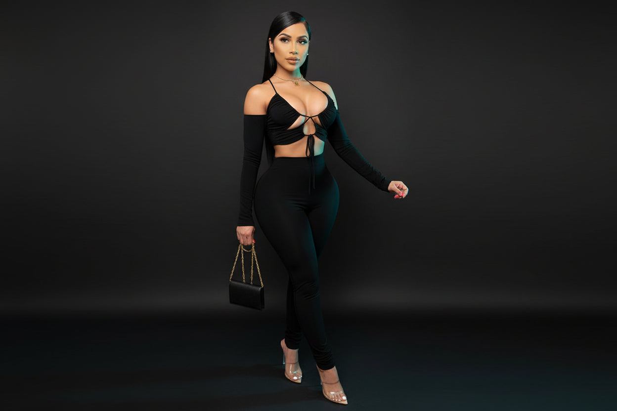 Outfit With Long Sleeves And Strapless Straps Millzgotswaggshop