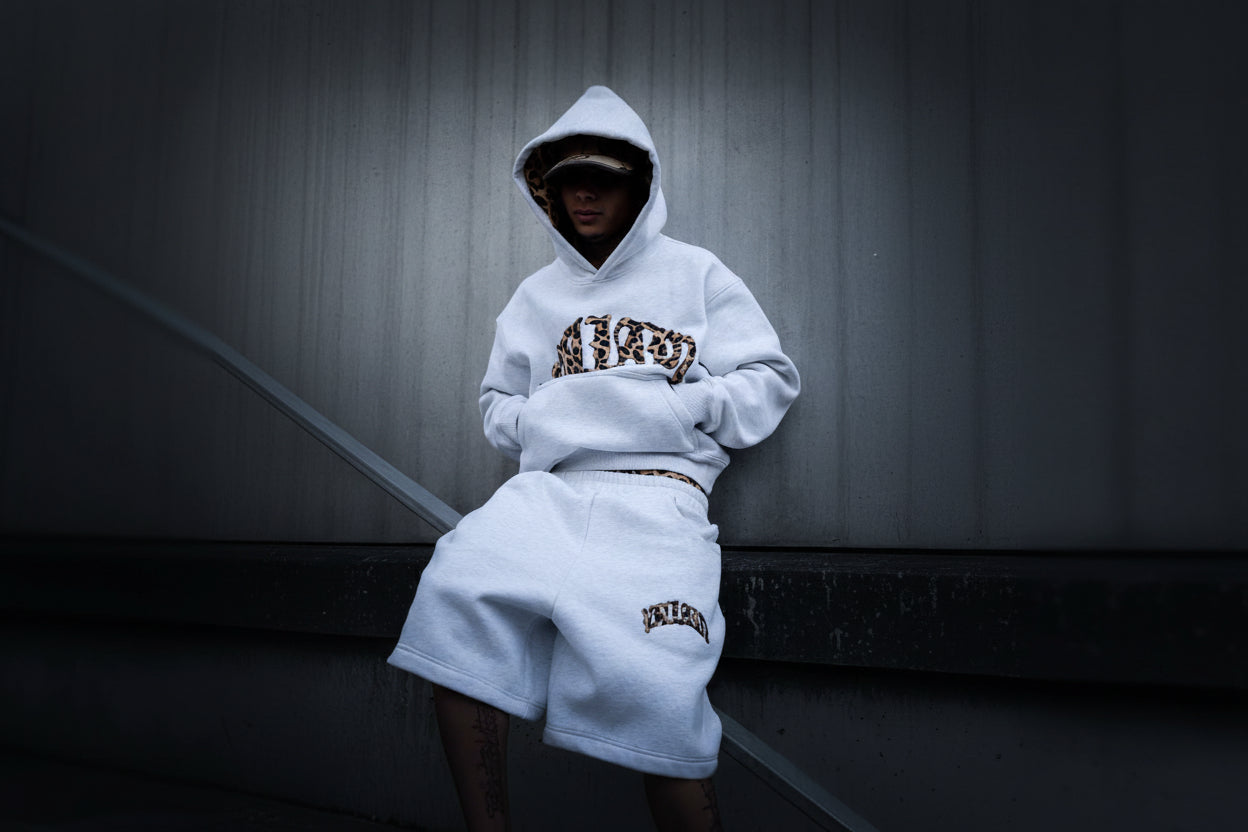 Viral Leopard Embroidery Hoodie Set - 3-Piece Y2K Streetwear