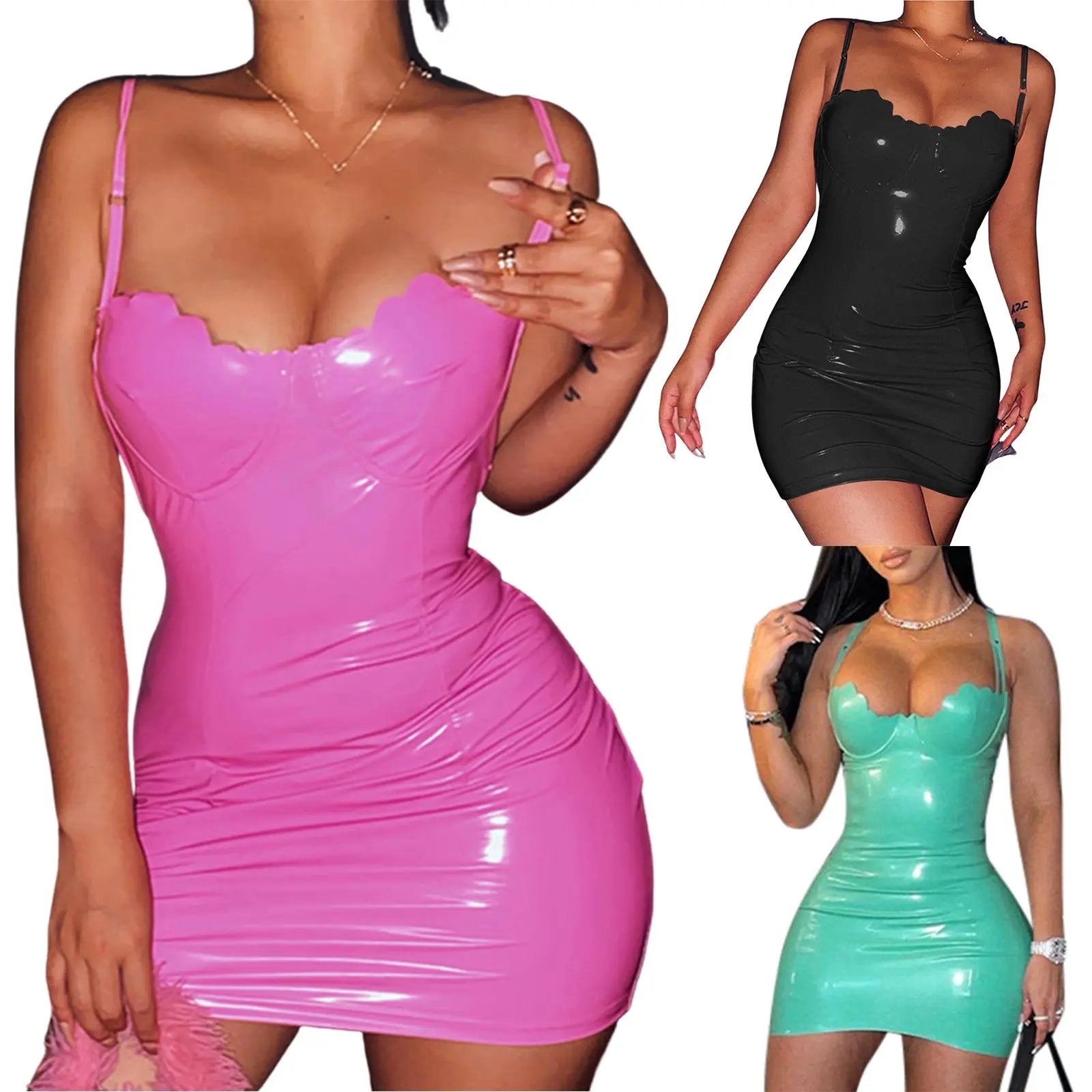 a woman in a pink dress holding a tennis racquet 