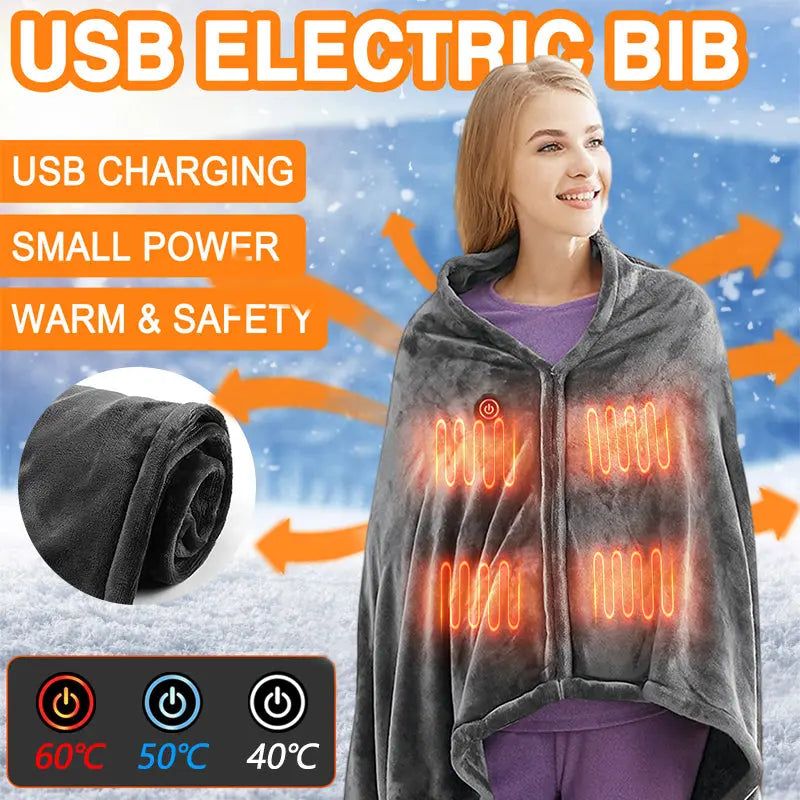 Warmth-on-the-Go: USB Heated Flannel Blanket - Millzgotswaggshop