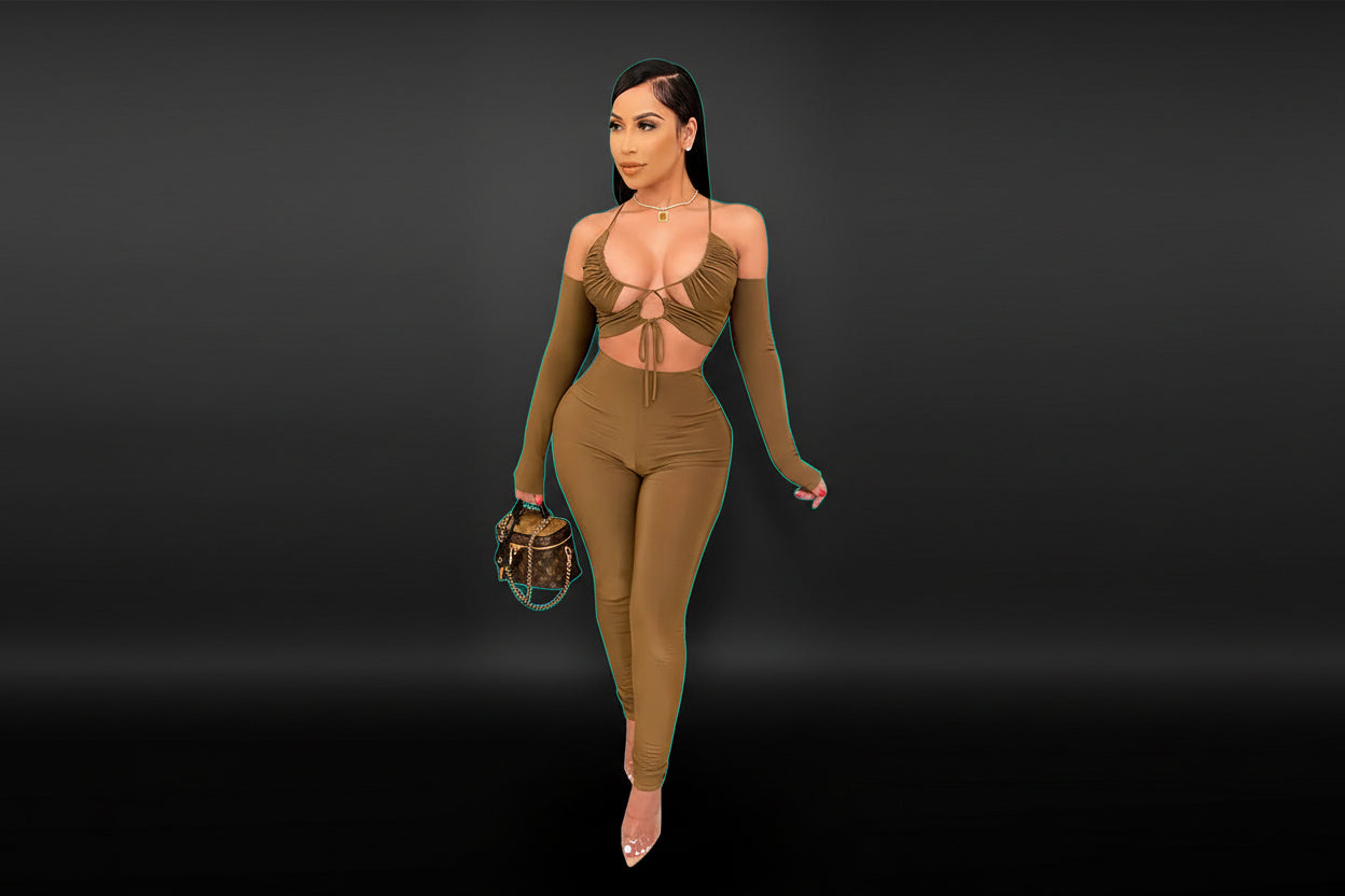 Outfit With Long Sleeves And Strapless Straps Millzgotswaggshop