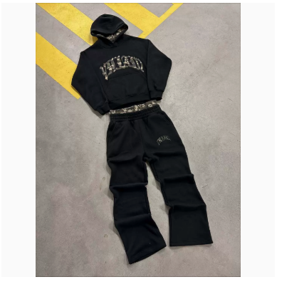 Viral Leopard Embroidery Hoodie Set - 3-Piece Y2K Streetwear